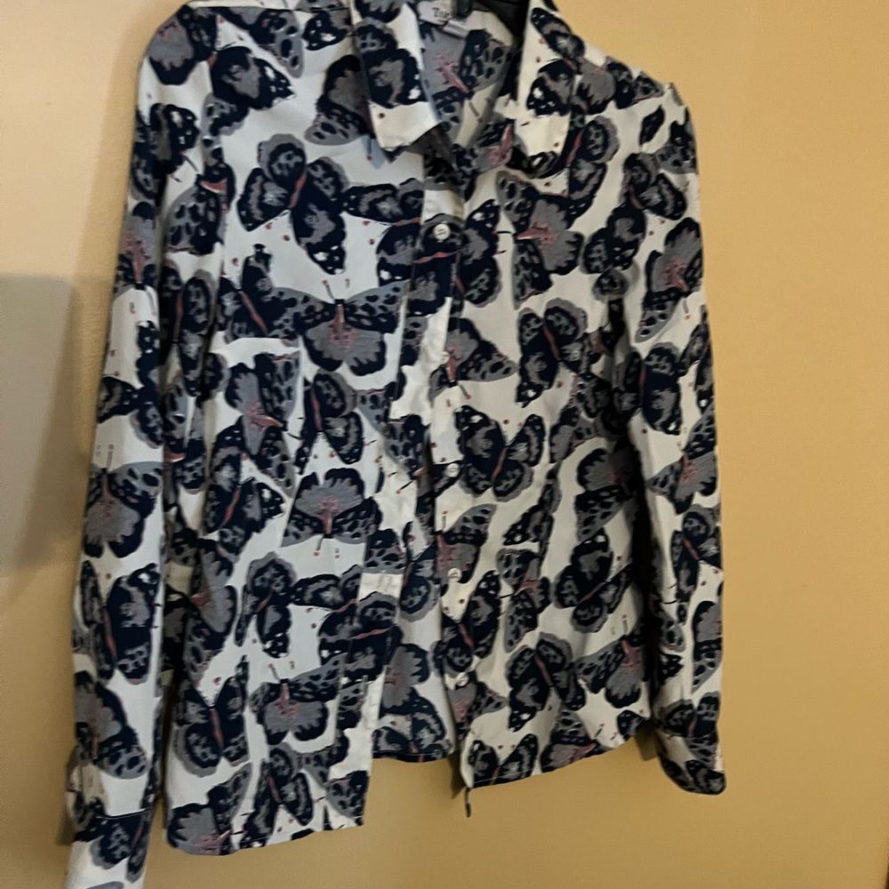 Tucker For Target Medium Butterfly Button Down - image 3